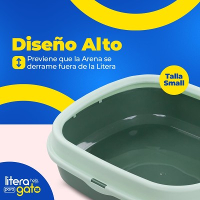 Litera con Tapa Pequeña - Verde Hola Pets Litera con Tapa Pequeña - Verde Hola Pets