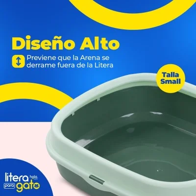 Litera con Tapa Pequeña - Verde Hola Pets Litera con Tapa Pequeña - Verde Hola Pets