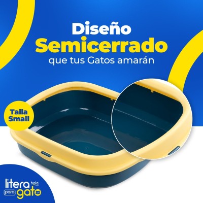 Litera con Tapa Pequeña - Azul Hola Pets Litera con Tapa Pequeña - Azul Hola Pets