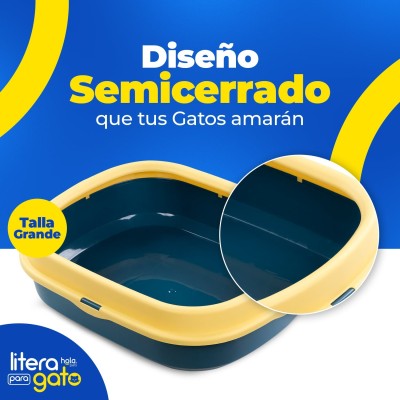 Litera con Tapa Grande - Azul Hola Pets Litera con Tapa Grande - Azul Hola Pets