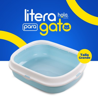 Litera con Tapa Grande - Celeste Hola Pets Litera con Tapa Grande - Celeste Hola Pets