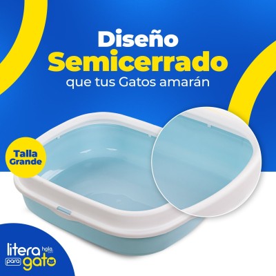 Litera con Tapa Grande - Celeste Hola Pets Litera con Tapa Grande - Celeste Hola Pets