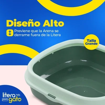 Litera con Tapa Grande - Verde Hola Pets Litera con Tapa Grande - Verde Hola Pets