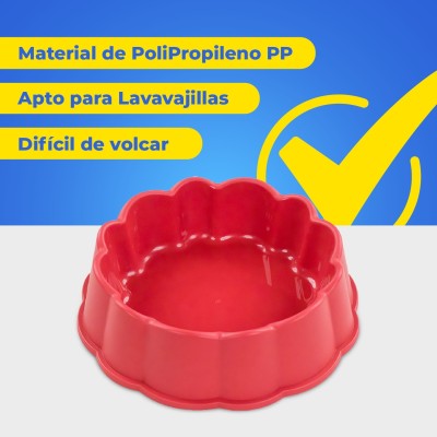 Plato Flor Mediano - Coral Hola Pets Plato Flor Mediano - Coral Hola Pets
