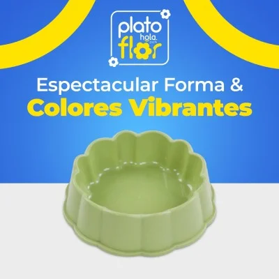 Plato Flor Pequeño - Menta Hola Pets Plato Flor Pequeño - Menta Hola Pets