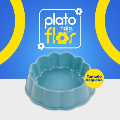 Plato Flor Pequeño - Turquesa Hola Pets Plato Flor Pequeño - Turquesa Hola Pets