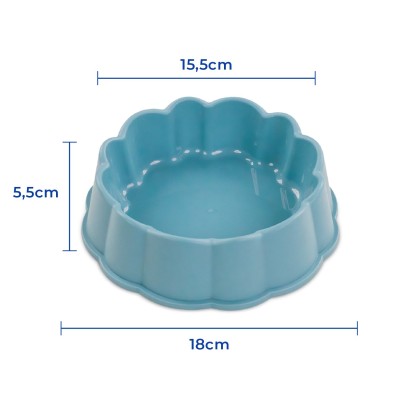 Plato Flor Mediano - Turquesa Hola Pets Plato Flor Mediano - Turquesa Hola Pets