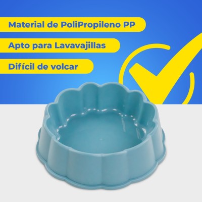 Plato Flor Mediano - Turquesa Hola Pets Plato Flor Mediano - Turquesa Hola Pets