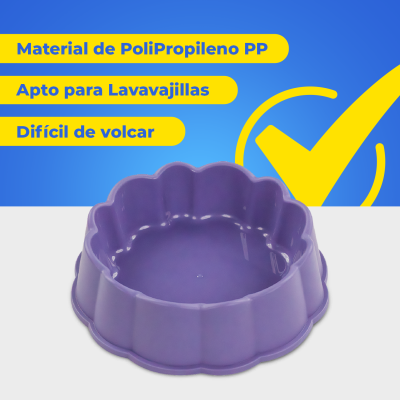Plato Flor Pequeño - Violeta Hola Pets Plato Flor Pequeño - Violeta Hola Pets