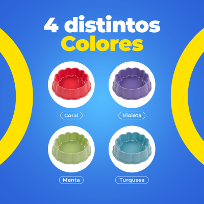 Plato Flor Pequeño - Violeta Hola Pets Plato Flor Pequeño - Violeta Hola Pets