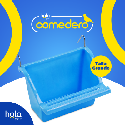 Comedero de Ave Grande - Celeste Hola Pets Comedero de Ave Grande - Celeste Hola Pets