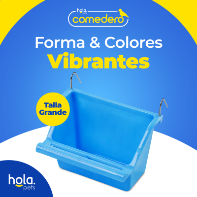 Comedero de Ave Grande - Celeste Hola Pets Comedero de Ave Grande - Celeste Hola Pets