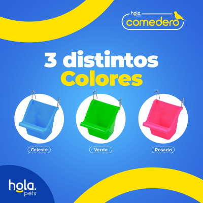 Comedero de Ave Grande - Celeste Hola Pets Comedero de Ave Grande - Celeste Hola Pets