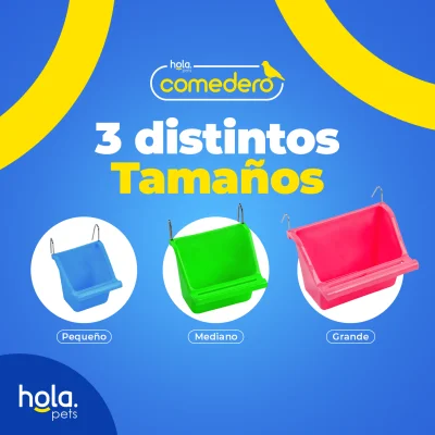 Comedero de Ave Grande - Celeste Hola Pets Comedero de Ave Grande - Celeste Hola Pets