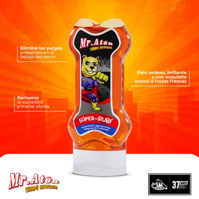 Champú Anti-Pulgas Mr. Atón Súper Rubí Champú Anti-Pulgas Mr. Atón Súper Rubí