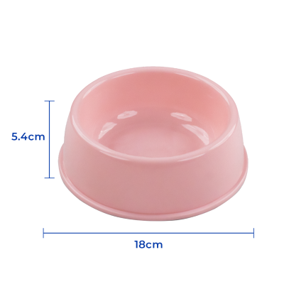 Plato Circular Clásico - Mediano Rosa Hola Pets Plato Circular Clásico - Mediano Rosa Hola Pets