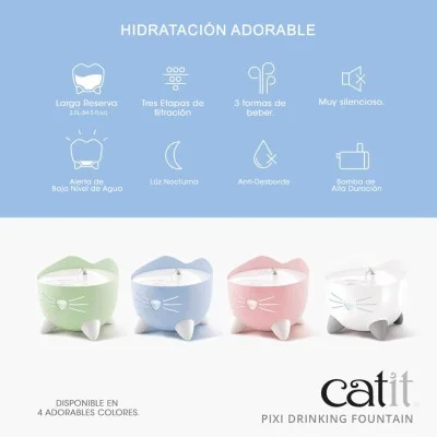 Fuente de Agua Pixi - Acero Inoxidable Cat It Fuente de Agua Pixi - Acero Inoxidable Cat It