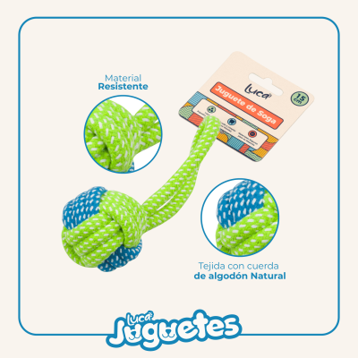 Juguete Soga + Bola - 15 cm - Luca Juguete Soga + Bola - 15 cm - Luca