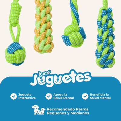 Juguete Soga + Bola - 15 cm - Luca Juguete Soga + Bola - 15 cm - Luca