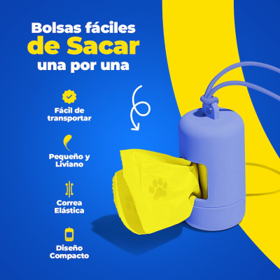 Porta Bolsas - Celeste - Hola Pets Porta Bolsas - Celeste - Hola Pets