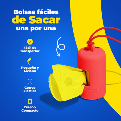 Porta Bolsas - Rojo - Hola Pets Porta Bolsas - Rojo - Hola Pets