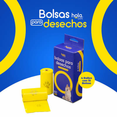 Bolsas para Desechos - 4 Rollos - Hola Pets Bolsas para Desechos - 4 Rollos - Hola Pets