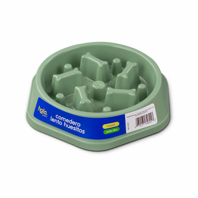 Comedero Lento Huesitos - Verde Oliva Hola Pets Comedero Lento Huesitos - Verde Oliva Hola Pets