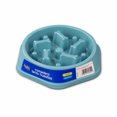 Comedero Lento Huesitos - Aquamarino Hola Pets Comedero Lento Huesitos - Aquamarino Hola Pets