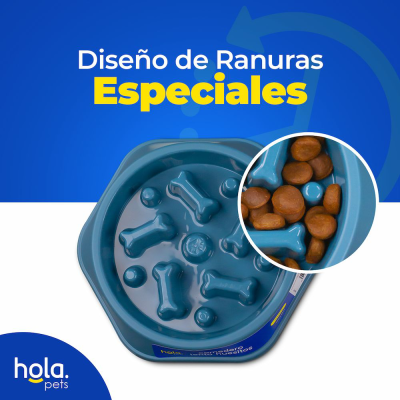 Comedero Lento Huesitos - Navy Blue Hola Pets Comedero Lento Huesitos - Navy Blue Hola Pets