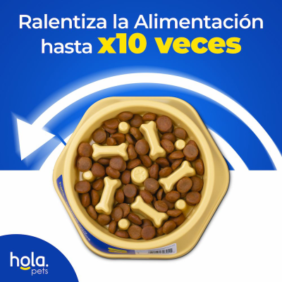 Comedero Lento Huesitos - Amarillo Girasol Hola Pets Comedero Lento Huesitos - Amarillo Girasol Hola Pets