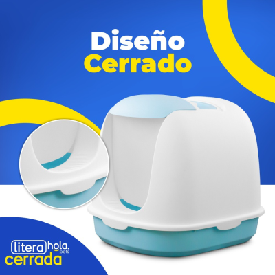 Litera Clásica Cerrada - Celeste Hola Pets Litera Clásica Cerrada - Celeste Hola Pets