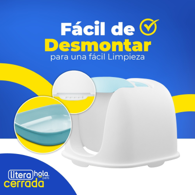Litera Clásica Cerrada - Celeste Hola Pets Litera Clásica Cerrada - Celeste Hola Pets