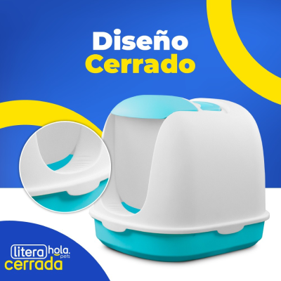 Litera Clásica Cerrada - Turquesa Hola Pets Litera Clásica Cerrada - Turquesa Hola Pets