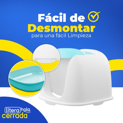 Litera Clásica Cerrada - Turquesa Hola Pets Litera Clásica Cerrada - Turquesa Hola Pets