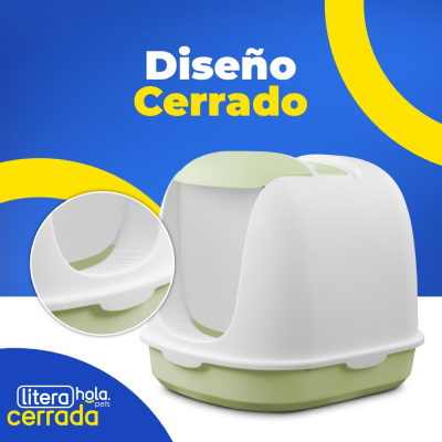 Litera Clásica Cerrada - Verde Claro Hola Pets Litera Clásica Cerrada - Verde Claro Hola Pets