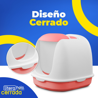 Litera Clásica Cerrada - Palo Rosa Claro Hola Pets Litera Clásica Cerrada - Palo Rosa Claro Hola Pets