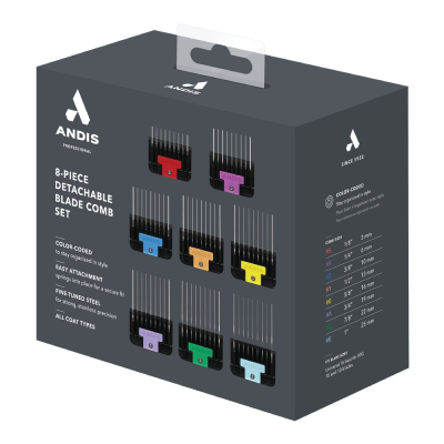 Guías de Acero Inoxidable - 8 piezas - Andis Profesional Guías de Acero Inoxidable - 8 piezas - Andis Profesional