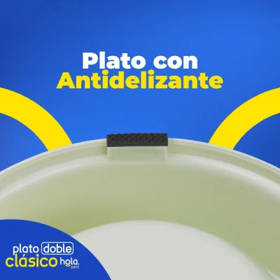 Plato Doble Circular Clásico - Verde - Lima Hola Pets Plato Doble Circular Clásico - Verde - Lima Hola Pets