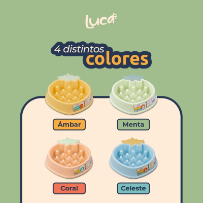 Comedero Lento Fresa - Coral - Luca Comedero Lento Fresa - Coral - Luca