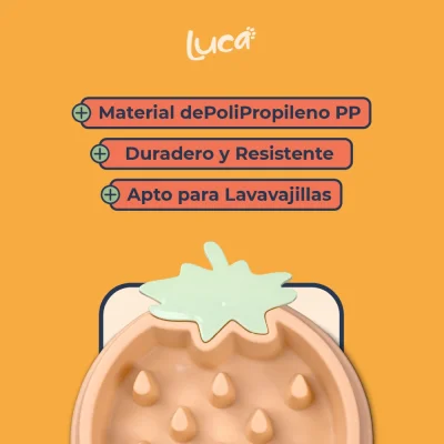 Comedero Lento Fresa - Coral - Luca Comedero Lento Fresa - Coral - Luca
