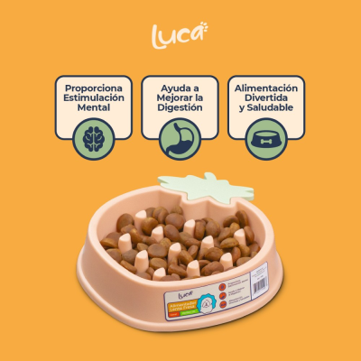 Comedero Lento Fresa - Coral - Luca Comedero Lento Fresa - Coral - Luca