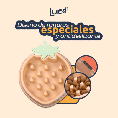 Comedero Lento Fresa - Coral - Luca Comedero Lento Fresa - Coral - Luca