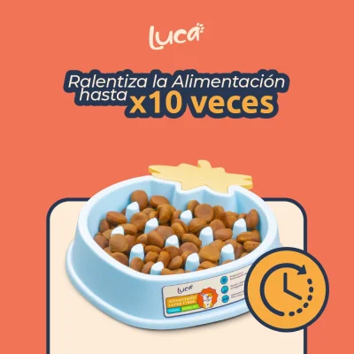Comedero Lento Fresa - Celeste - Luca Comedero Lento Fresa - Celeste - Luca