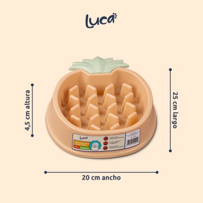 Comedero Lento Piña - Coral - Luca Comedero Lento Piña - Coral - Luca