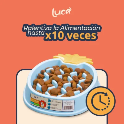Comedero Lento Piña - Celeste - Luca Comedero Lento Piña - Celeste - Luca