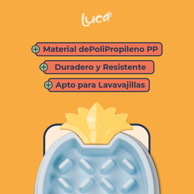 Comedero Lento Piña - Celeste - Luca Comedero Lento Piña - Celeste - Luca
