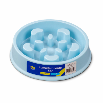 Comedero Lento Flor - Celeste - Hola Pets Comedero Lento Flor - Celeste - Hola Pets