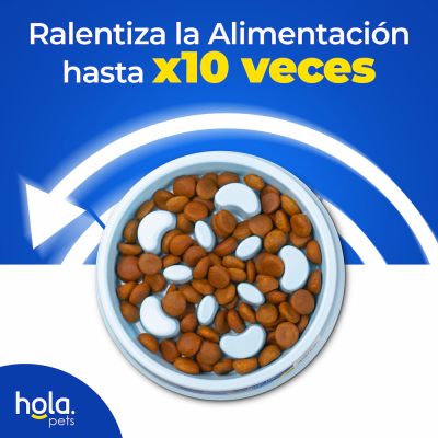 Comedero Lento Flor - Celeste - Hola Pets Comedero Lento Flor - Celeste - Hola Pets