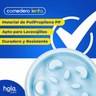 Comedero Lento Flor - Celeste - Hola Pets Comedero Lento Flor - Celeste - Hola Pets