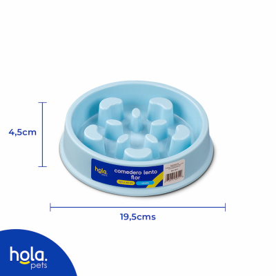 Comedero Lento Flor - Celeste - Hola Pets Comedero Lento Flor - Celeste - Hola Pets